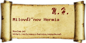 Milovánov Hermia névjegykártya